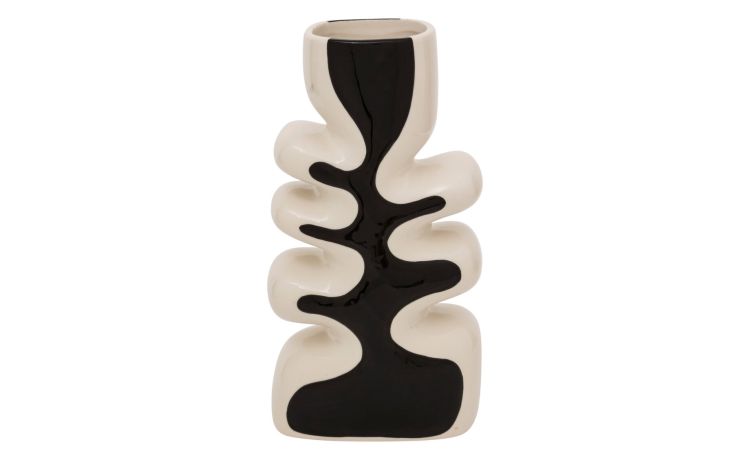 Twist vaso bianco e nero h28 cm