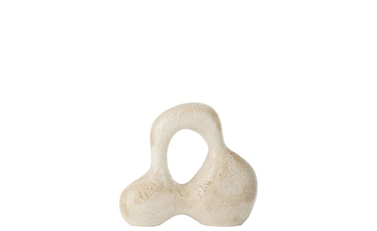 Decorazione astratta in ceramica color crema--Crema-Ceramica-22
