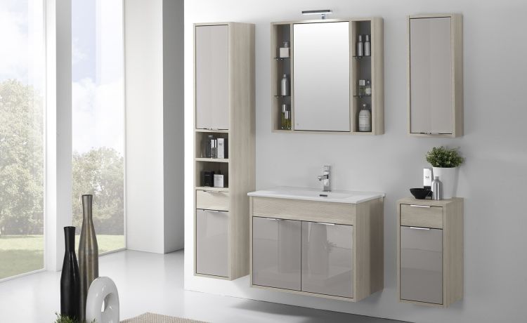 Glass base lavabo--Legno chiaro-Melaminico-60 cmx74 cm