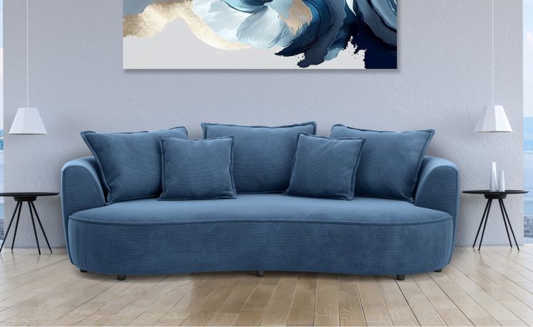 Chic divano megasofà blu