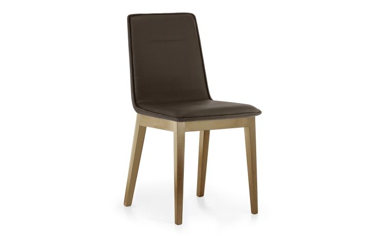 Queen sedia in similpelle terra/rovere--Marrone-Similpelle-88 cmx42 cm