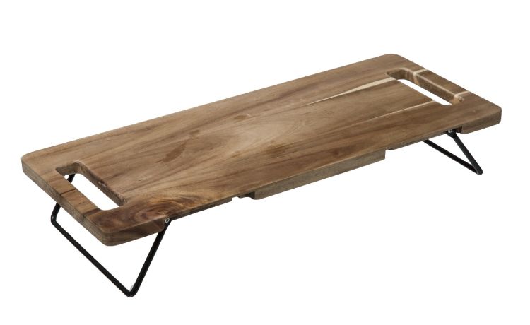 Tribe Acacia vassoio colazione 48x20 cm- -Legno naturale-Legno-6 cmx48 cm