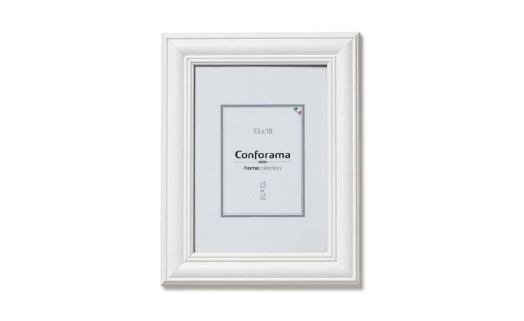 Provenza cornice in legno bianco 13x18 cm- -Bianco-Legno-18 cmx13 cm