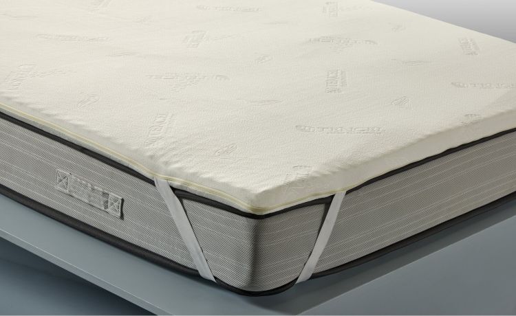 Topper tencel 1 piazza-Memory foam-Bianco-Tessuto-80 cmx190 cm