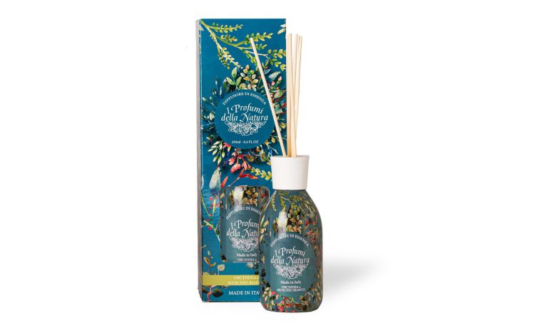 Bouquet diffusore orchidea/muschio bianco 250 ml--Verde-Vetro