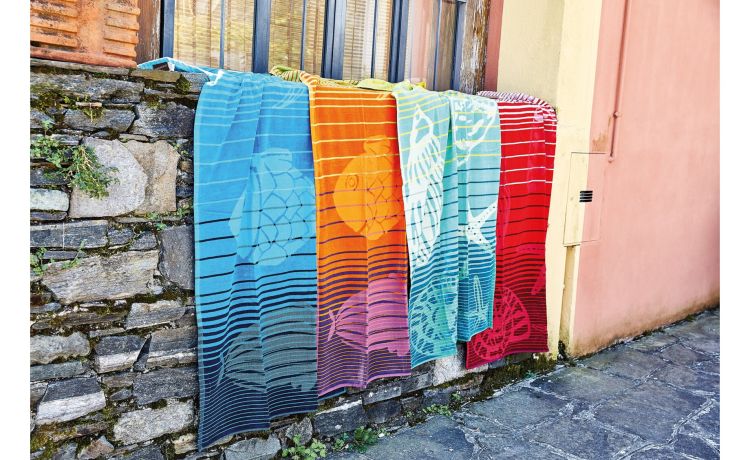 Beach Color Telo mare tartaruga in spugna 100% cotone