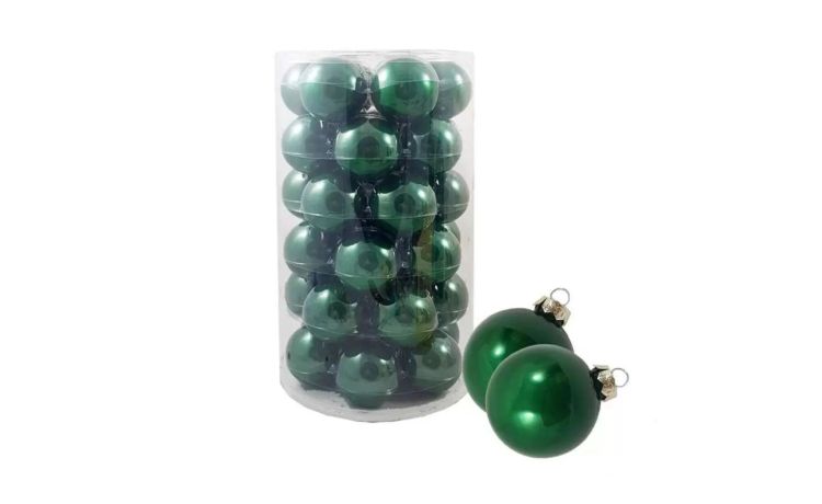 Box 36 sfere vetro 60 mm blu