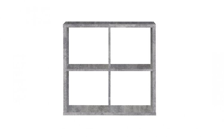 Cube libreria cemento 4 vani orizzontale--Cemento-Pannello-72.8 cmx72.7 cm