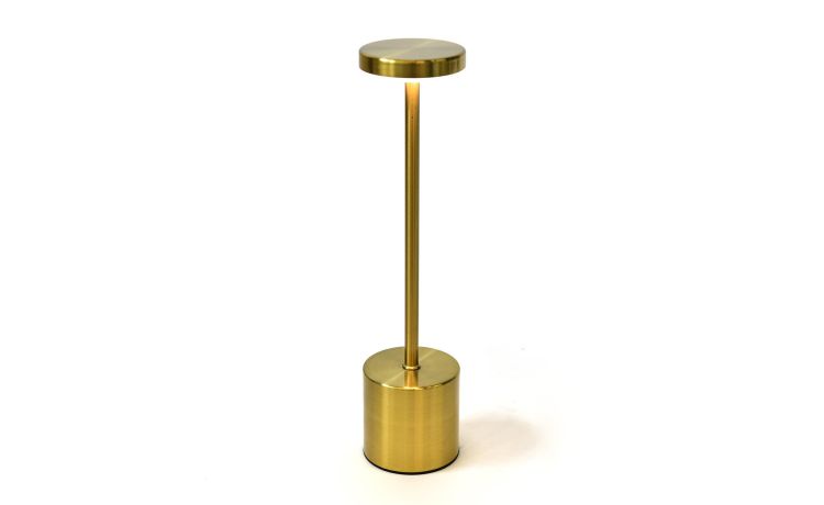 Essential lampada da tavolo con luci led oro-Ricaricabile-Oro-Metallo