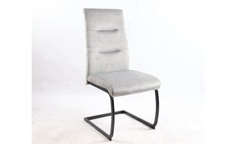 Amy sedia in tessuto grigio chiaro--Grigio-Tessuto-96 cmx43 cm