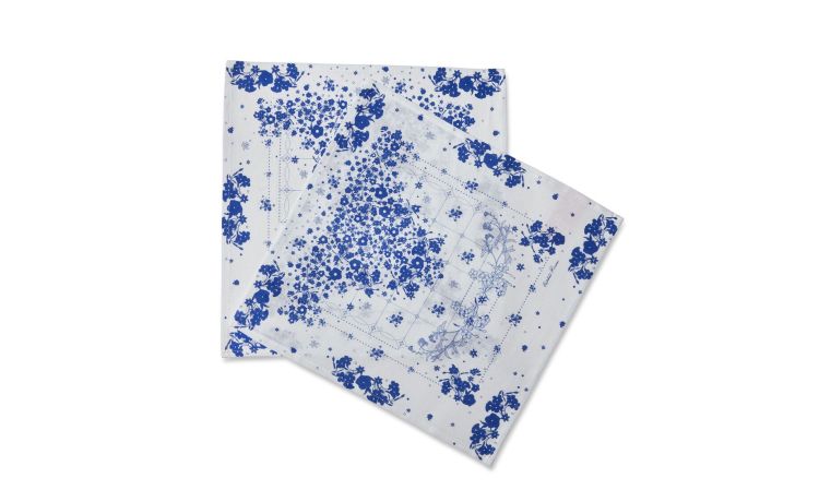 Mediterraneo set 2 tovaglioli 40x40 cm -Collezione Salvatore Piccione--100% Cotone Panama-40 cmx40 cm