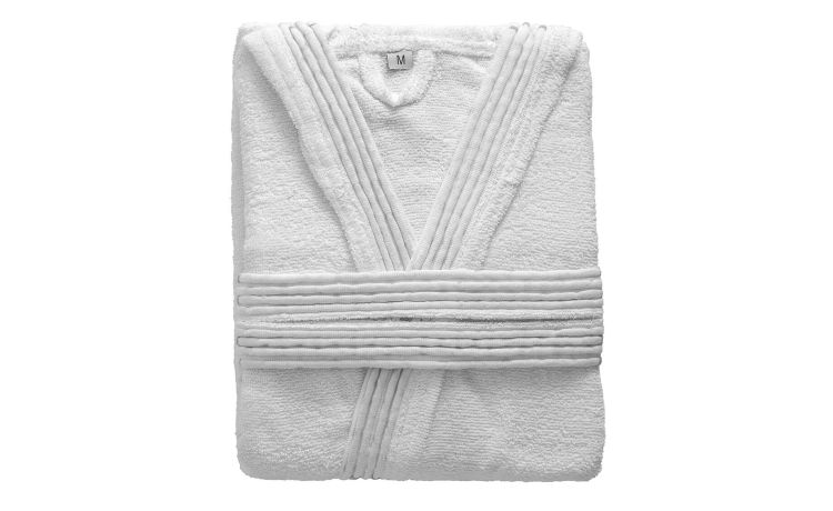 Terry accappatoio in cotone bianco L