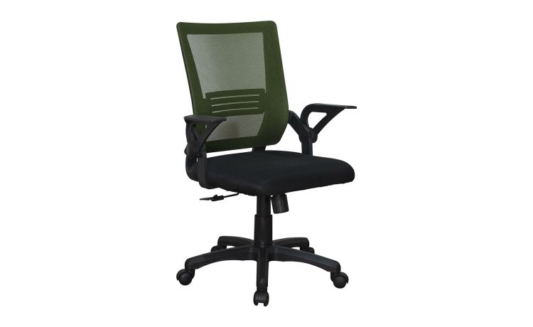 Fly sedia ufficio nero/verde-Elevazione a gas-Nero-Metallo-91 cmx61 cm