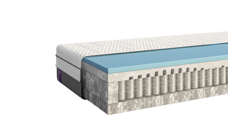 Emma materasso una piazza e mezza fusion fresh hybrid 120x190 cm-Molle insacchettate-Bianco-Poliestere-27 cmx120 cm