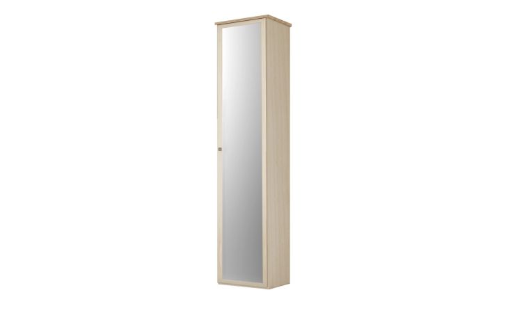 Susy armadio 1 anta battente betulla con specchio -In pannello ecologico certificato-Legno naturale-Pannello ecologico-241 cmx45 cm