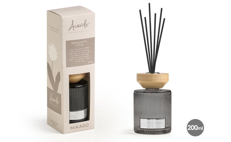 Mikado diffusore bergamotto 200 ml--Grigio-Vetro