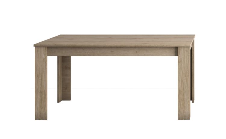 Gilda tavolo allungabile rovere cadiz-Con piano in pannello melaminico-Legno naturale-Nobilitato-80 cmx160 cm