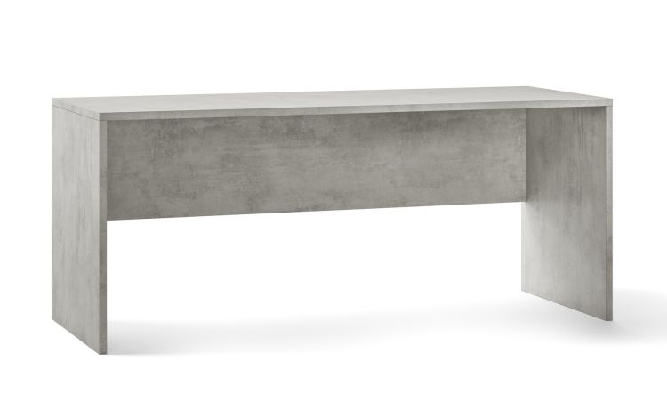 Work scrivania ufficio colore cemento-Misure L180 x P69 x H76  cm-Grigio-Melaminico-76 cmx180 cm