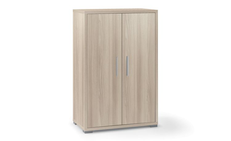Work mobile ufficio 2 ante colore olmo--Legno chiaro-Melaminico-110 cmx71 cm