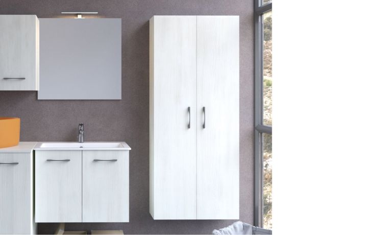 Colonna 2 ante sospesa--Bianco-Pannello-163 cmx68 cm