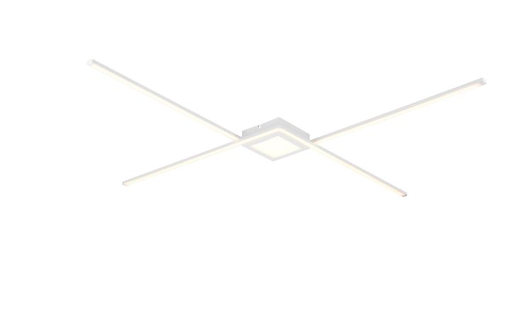 Oxford plafoniera LED bianca 27W 102 cm- -Bianco-Metallo