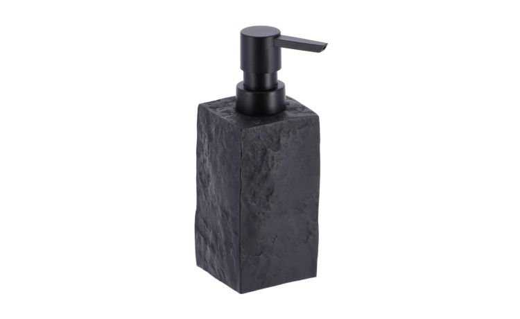 Dispenser nero effetto pietra grezza 6x18 cm