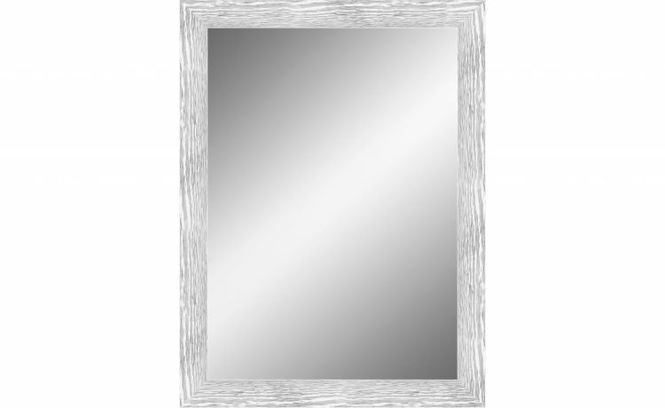 Striata specchio argento e bianco 60x80 cm- -Argento-Legno-80
