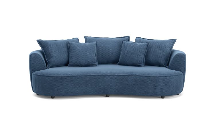 Chic divano megasofà blu--Blu-Tessuto-66 cmx229 cm