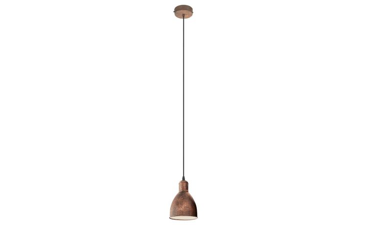 Priddy sospensione 1 luce rame Ø15 cm - -Rame-Metallo