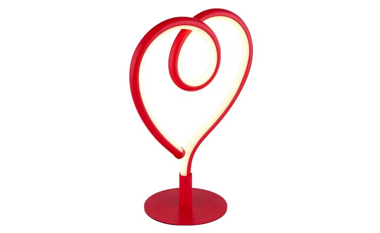 Cuore rosso lampada tavolo rosso LED--Rosso-Metallo