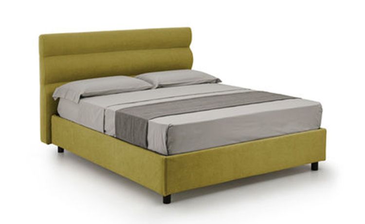 Baleari letto matrimoniale comfort verde  -In tessuto
