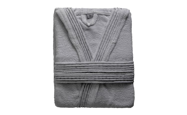 Terry accappatoio in cotone grigio scuro L