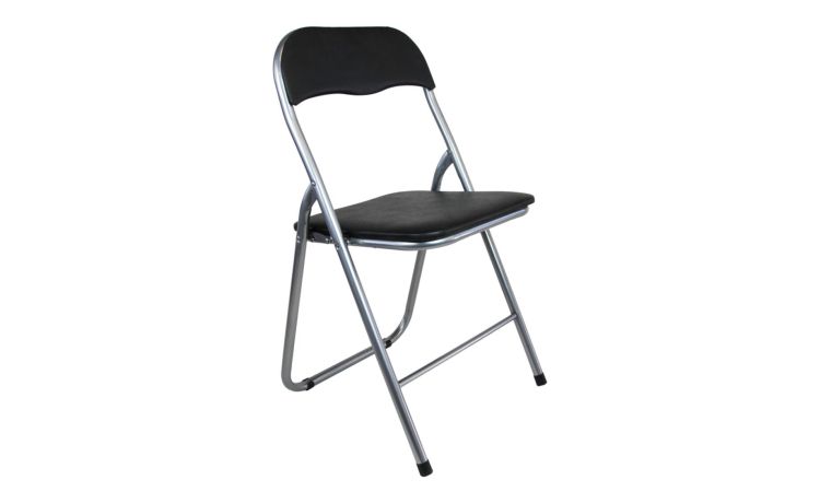Oplà sedia pieghevole nera--Nero-Pvc-80 cmx45 cm