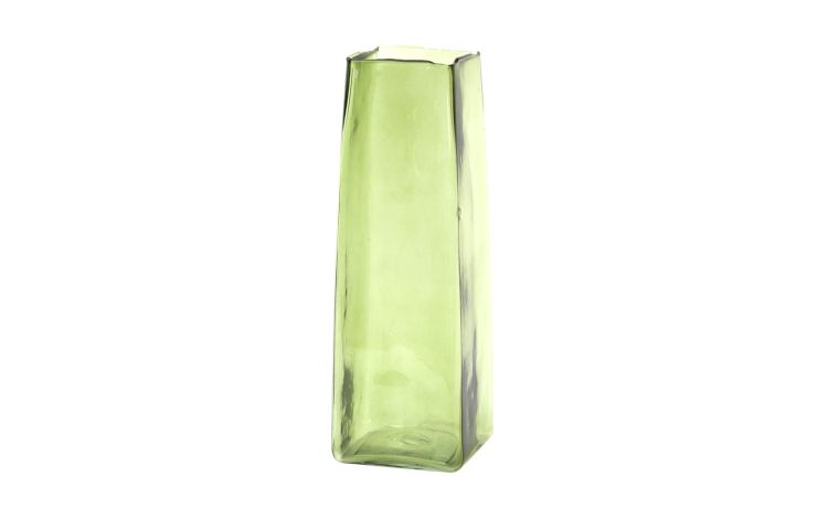 Iduna vaso in vetro verde h35 cm--Verde-Vetro-35 cmx12 cm