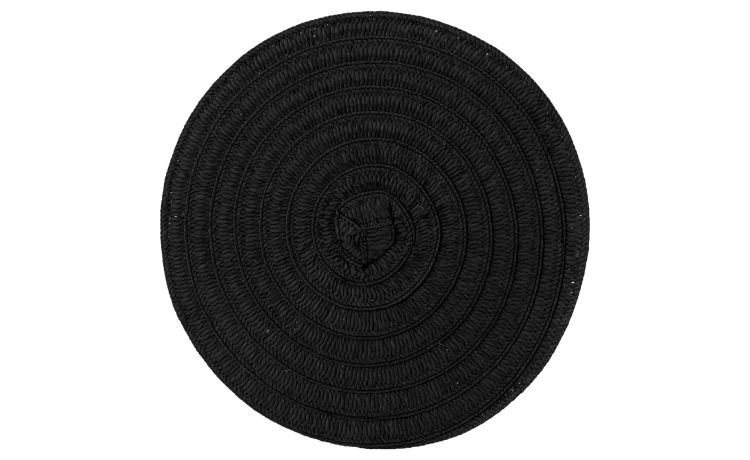 Olivia tovaglietta fibra di carta nera Ø38 cm