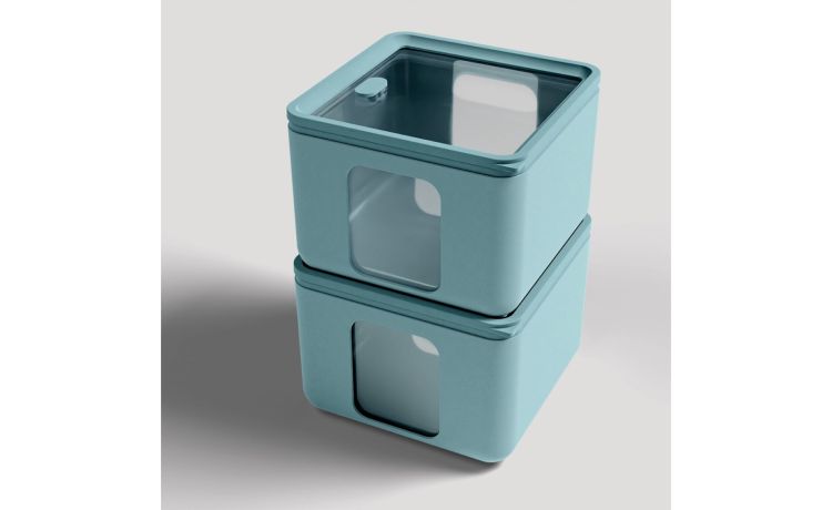 Peek box set contenitore per alimenti salvia-Adatto alla cottura in microonde-Verde salvia-Polipropilene-12 cmx16