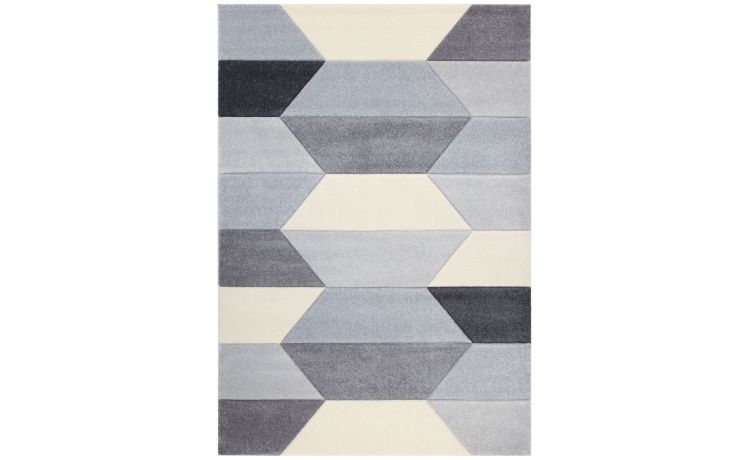Diamond Grey tappeto geometrico 160x230 cm- -Grigio-Polipropilene-230 cmx160 cm