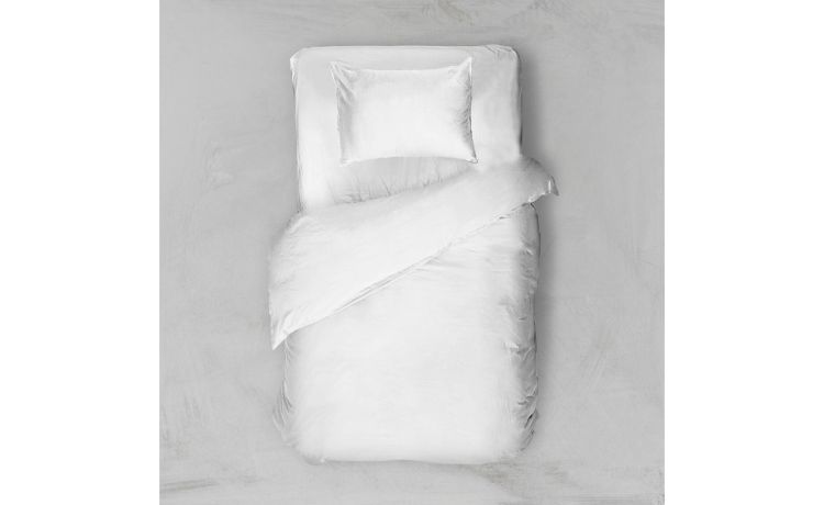 Plain copripiumino singolo bianco- --100% Cotone-Singolo