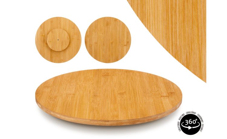 Tagliere tondo girevole in bamboo Ø40 cm---Bamboo