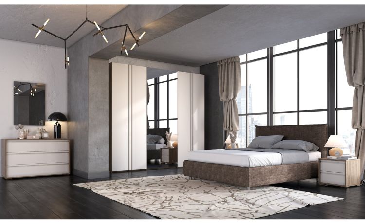 Gaia camera matrimoniale noce/sabbia