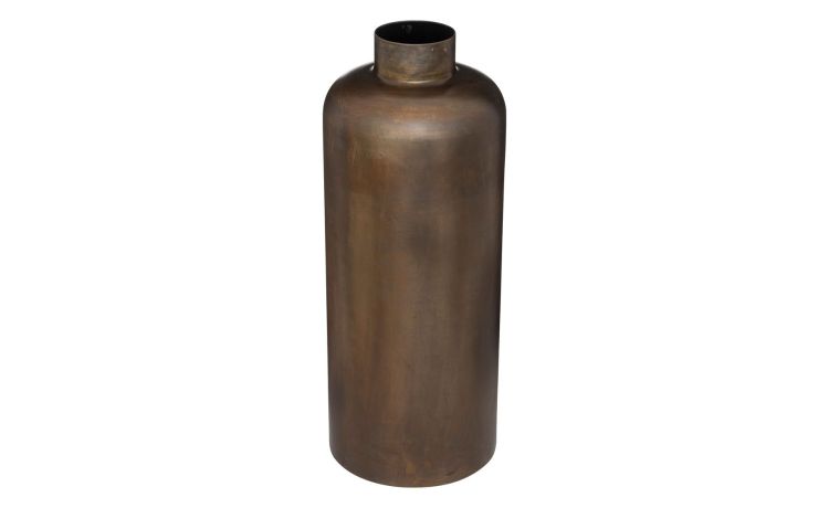 Antiq vaso in metallo oro anticato H59 cm--Oro-Metallo-59 cmx24 cm