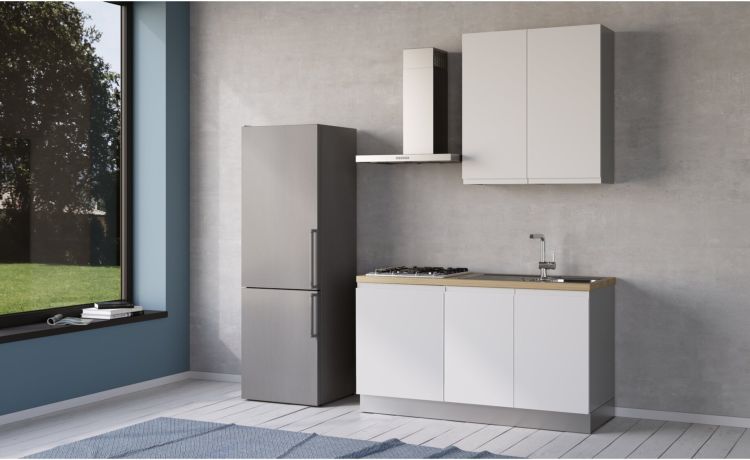 Iris cucina 150 cm colore bianco opaco -1 elettrodomestico --Melaminico