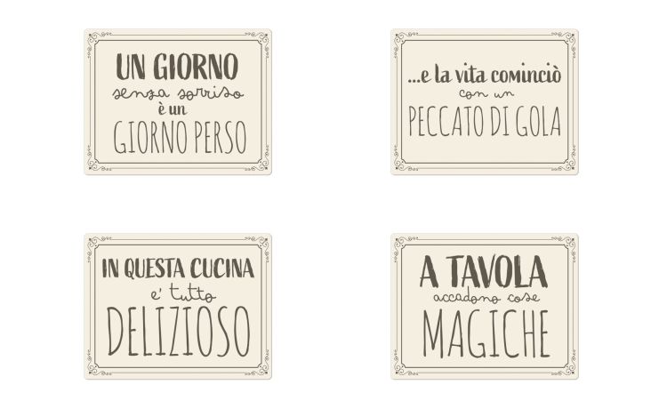 Tovaglietta cucina con scritte---Polipropilene-45 cmx35 cm
