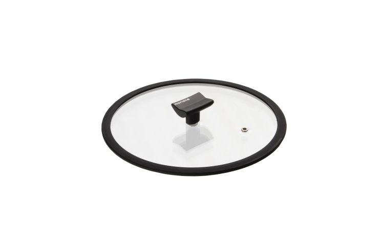 Coperchio in vetro piatto base silicone Ø26 cm---Silicone