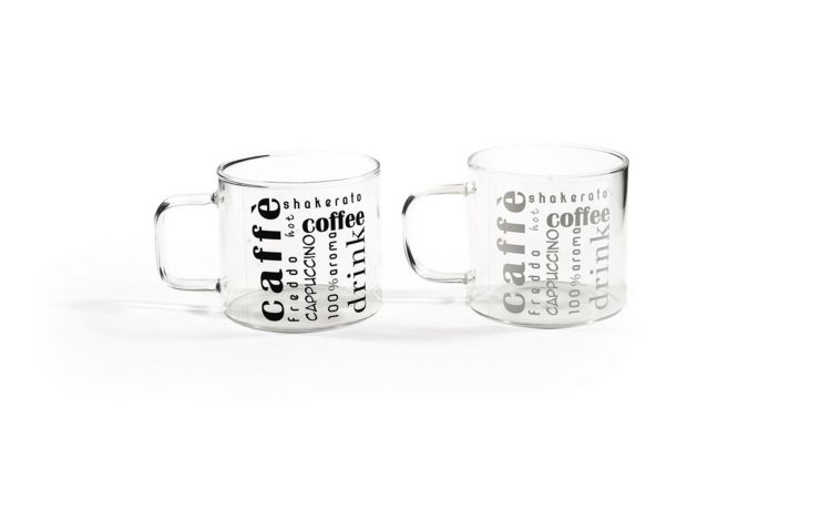 Boro tazza in vetro con scritte 300 ml- --Vetro-7