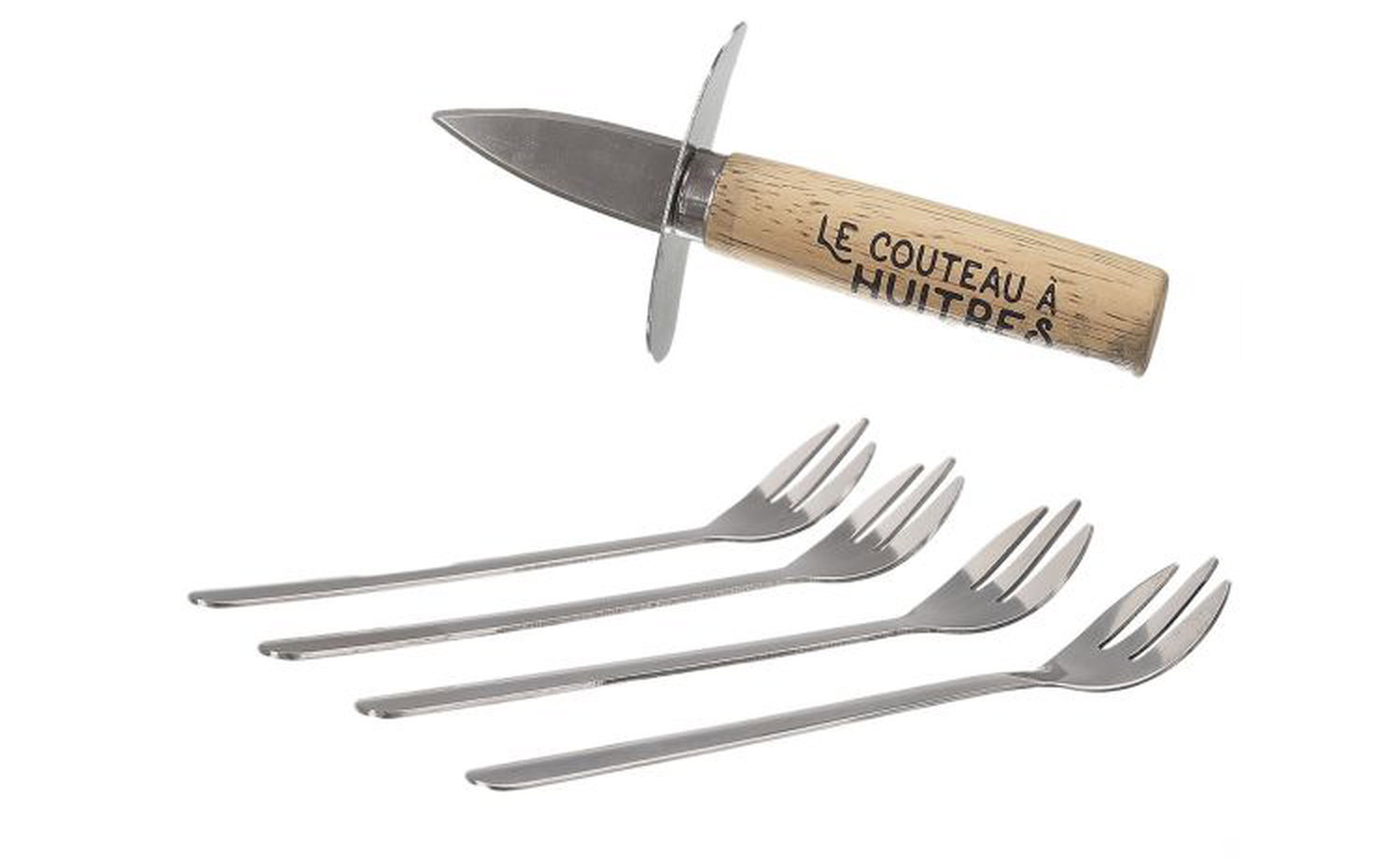 Set coltello e forchettine per ostriche