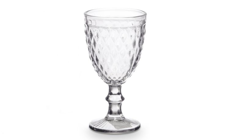 Diamante calice in vetro trasparente 330 ml