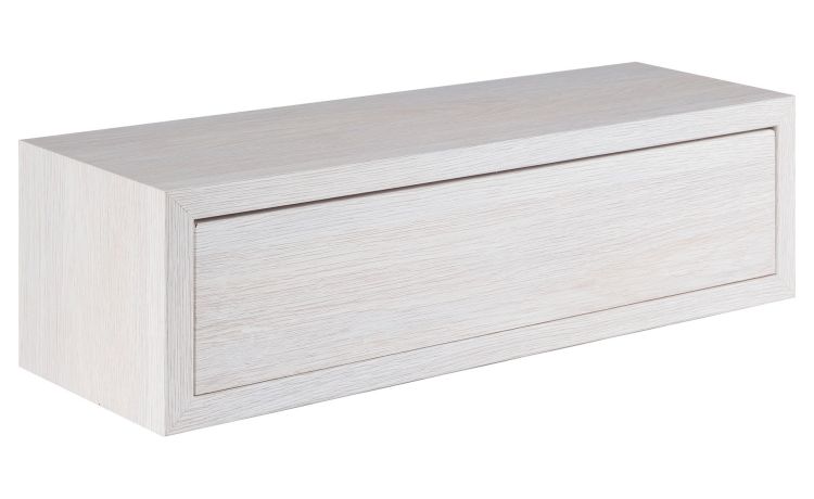 Lego mensola con cassetto legno bianco 45x20 cm- -Legno bianco-Mdf-13