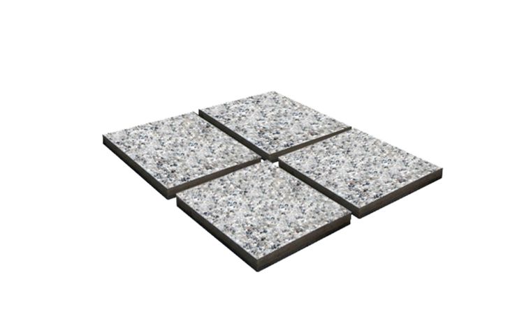 Base per ombrellone in graniglia -Misura 50x50 cm-Cemento-Graniglia-3 cmx50 cm