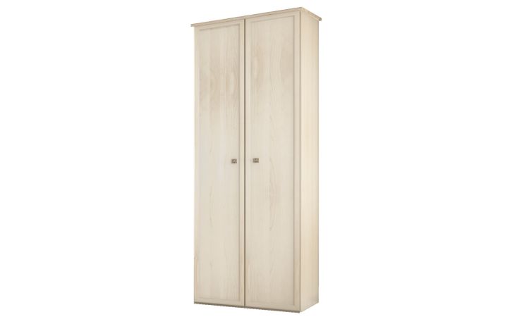 Susy armadio 2 ante battenti betulla e legno naturale-In pannello ecologico certificato-Legno naturale-Pannello ecologico-241 cmx88 cm